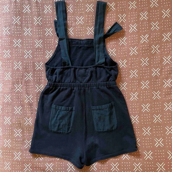 Navy Blue Romper Shorts Anthropologie S - Picture 2 of 7